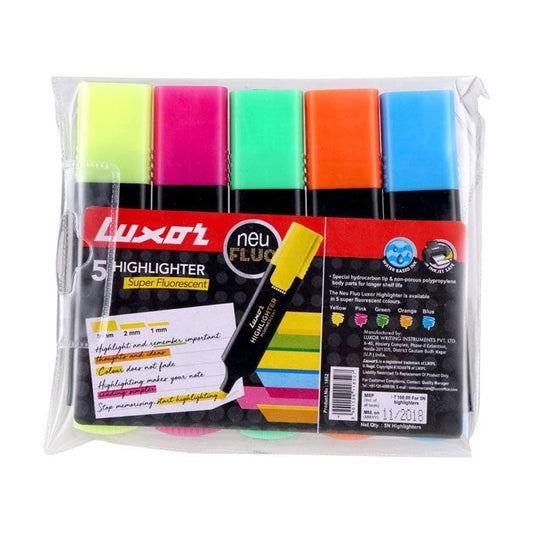 PACK OF 5 COLOR HIGHLIGHTERS